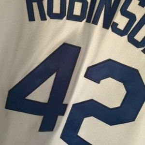 NWT Jackie Robinson Dodgers #42 White Jersey
